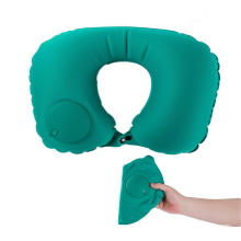 U-Shaped Self Pump up Portable Neck Travel Pillow,   Inflatable for Airplane Travel neck pillow/